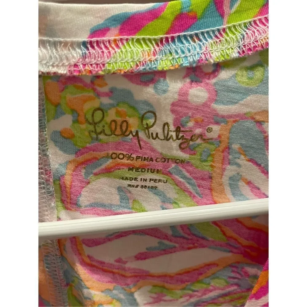 Lilly Pulitzer Christie Dress “Scuba to Cuba” Pima Cotton Women’s Size Medium
